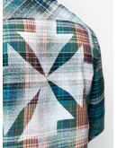 Stencil Arrows print plaid shirt