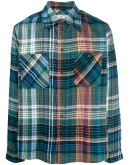 Stencil Arrows print plaid shirt