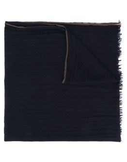 frayed patterned scarf