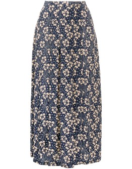 floral-print midi skirt 