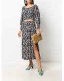 floral-print midi skirt 