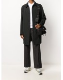 single-breasted midi trench coat