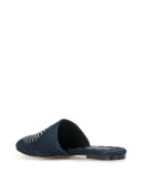 sun and moon embroidered mules
