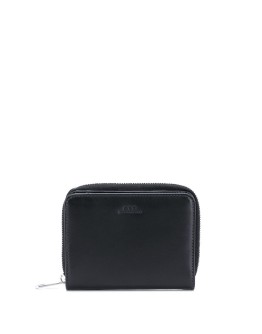debossed logo compact wallet