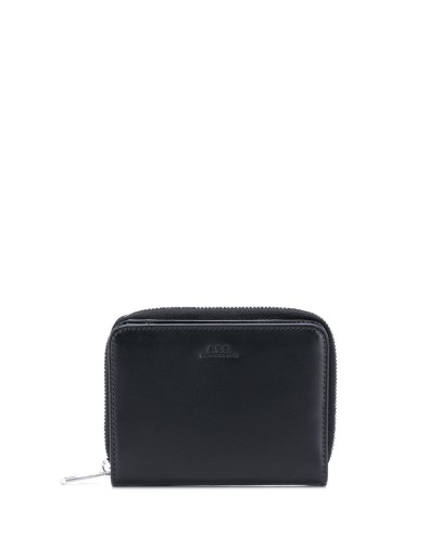 debossed logo compact wallet