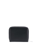 debossed logo compact wallet