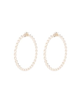 chain hoop earrings