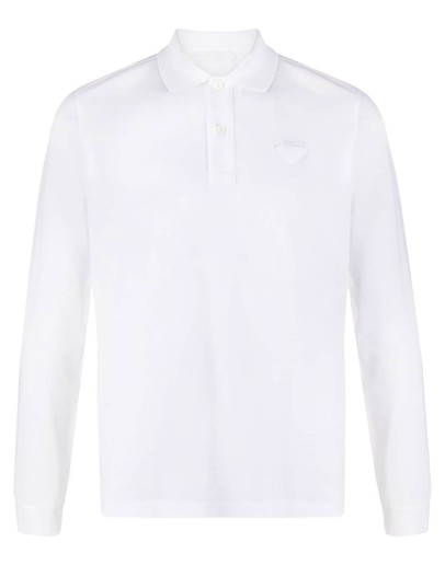 logo-patch long-sleeve polo shirt