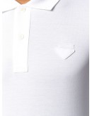 logo-patch long-sleeve polo shirt