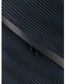 pleated diagonal zip backpack