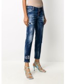 logo print slim-fit jeans