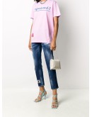 logo print slim-fit jeans