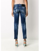 logo print slim-fit jeans
