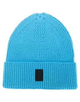 Cross knitted beanie