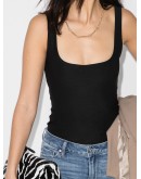 scoop neck sleeveless bodysuit
