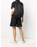 quilted effect backpack