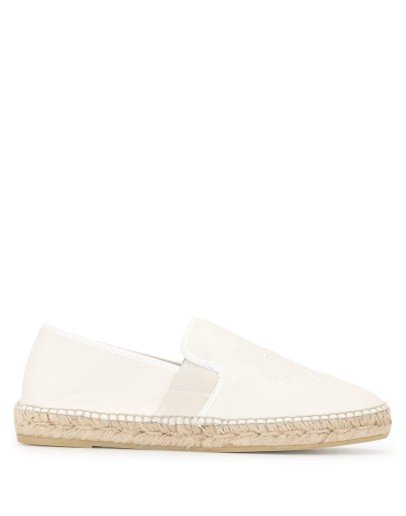 Tiger logo-embossed espadrilles