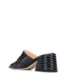 Promenade crocodile-embossed mules