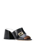 Promenade crocodile-embossed mules