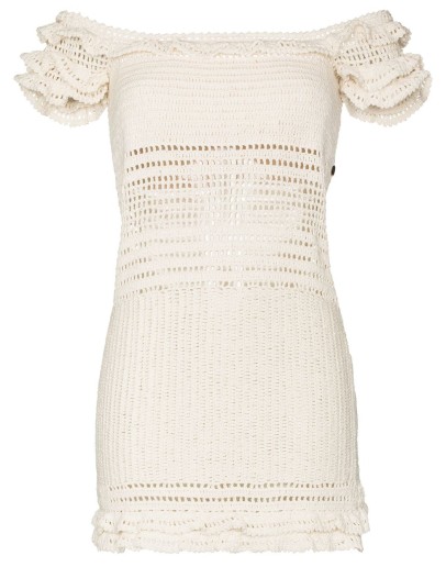 Saachi ruffled crochet mini dress