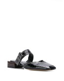 square toe slip-on mules