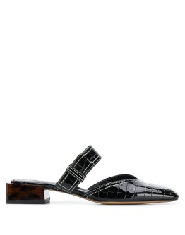 square toe slip-on mules