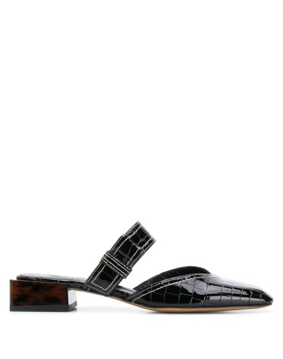 square toe slip-on mules