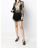 glitter-detail high-waisted shorts