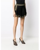 glitter-detail high-waisted shorts