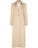 Ganji houndstooth single-breasted coat