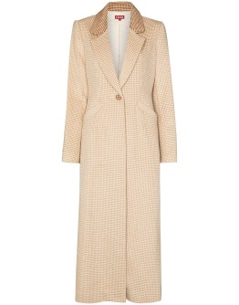 Ganji houndstooth single-breasted coat
