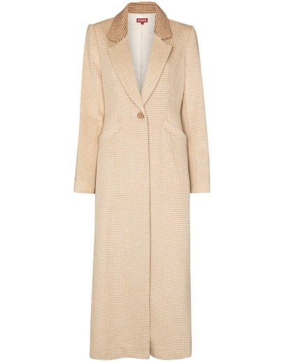 Ganji houndstooth single-breasted coat