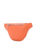 logo embossed zip belt bag