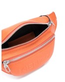 logo embossed zip belt bag