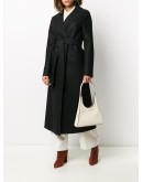 wrap-around virgin wool coat