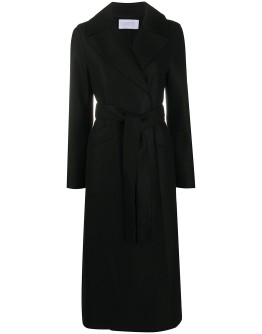 wrap-around virgin wool coat