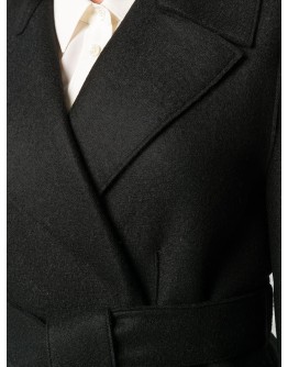 wrap-around virgin wool coat