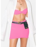 crinkled-effect mini skirt