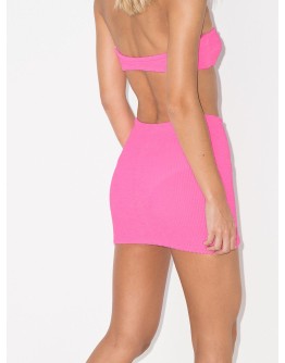 crinkled-effect mini skirt