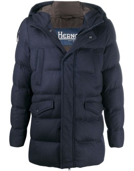 padded multi-pocket coat