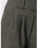 check belted shorts