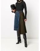 draped side knee-length shorts