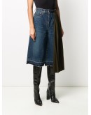 draped side knee-length shorts