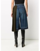 draped side knee-length shorts