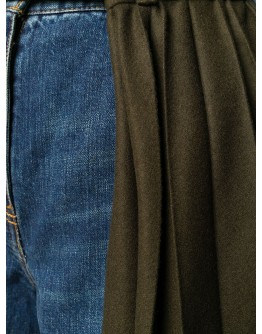 draped side knee-length shorts