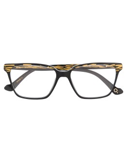 geometric-pattern square frame glasses