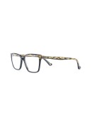 geometric-pattern square frame glasses