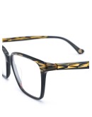 geometric-pattern square frame glasses