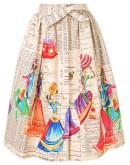 hand-painted midi skirt