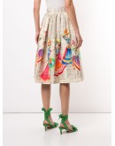 hand-painted midi skirt
